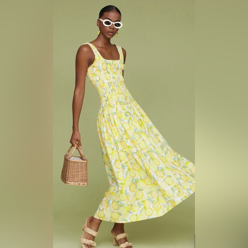 Linen blend maxi dress